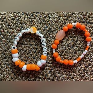 Peachy Orange Bracelet Set